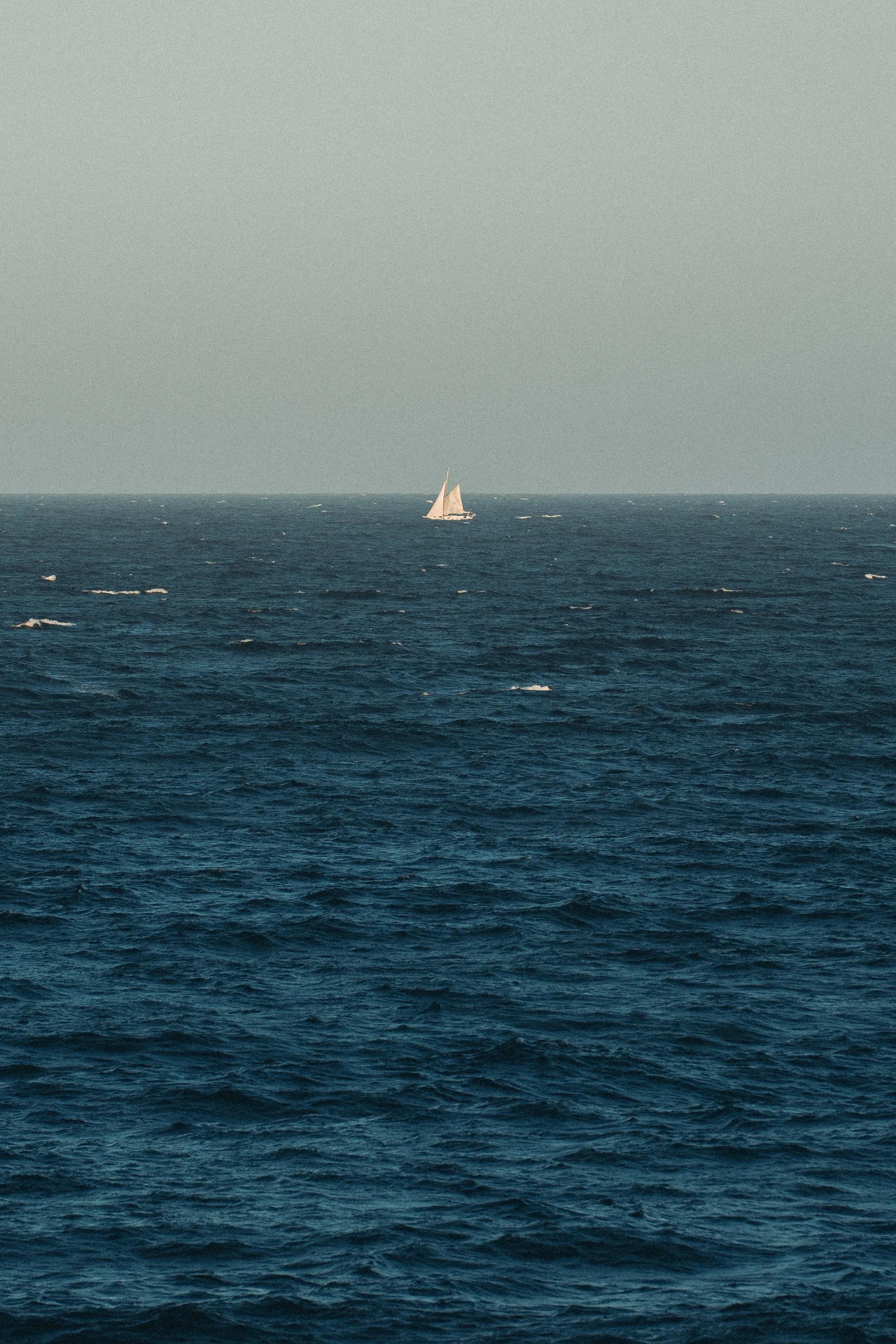A Single Sail on the Blue