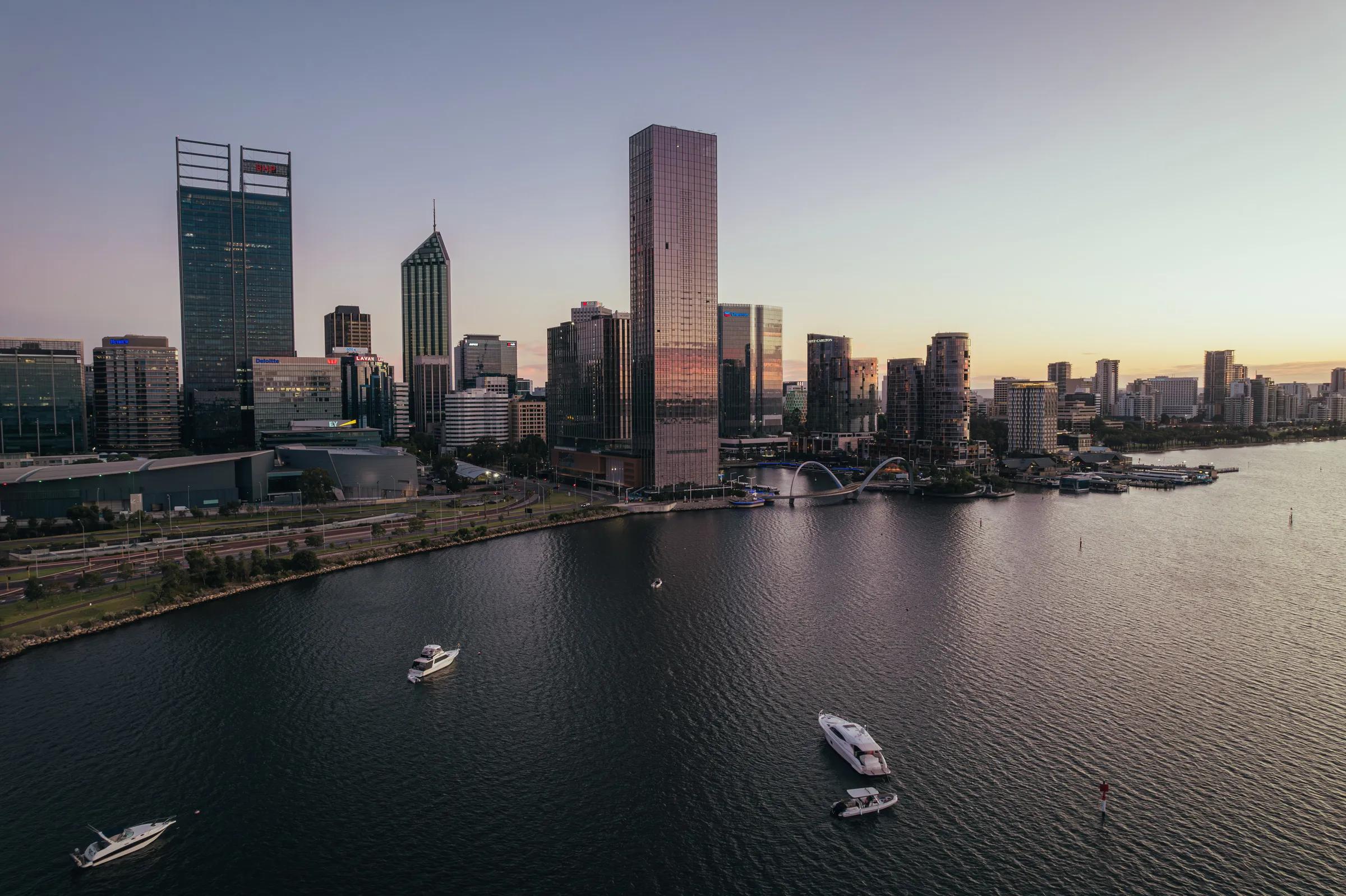 Perth Skyline Across the Swan